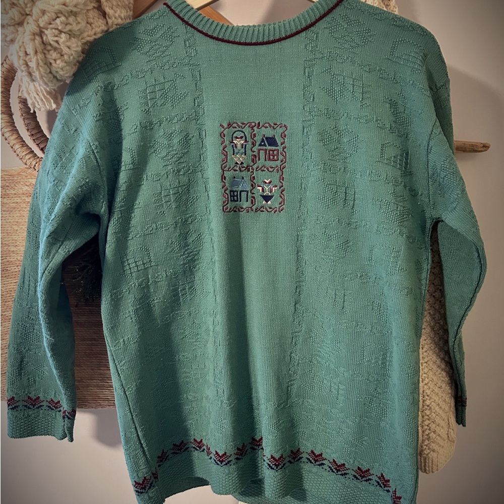 Vintage “Separate Scene” Sweater – Cottagecore Folk Knit